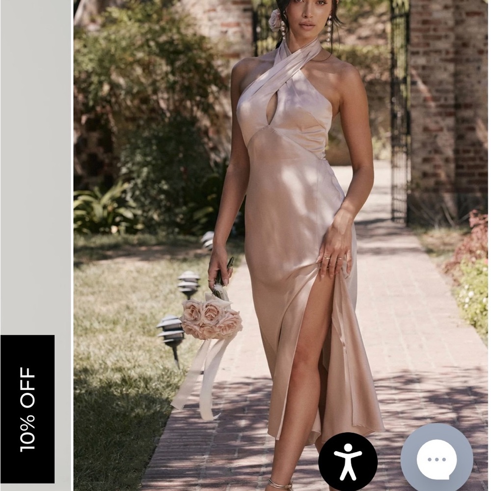 Worn once gold ASTR dress - Picture 1 of 3